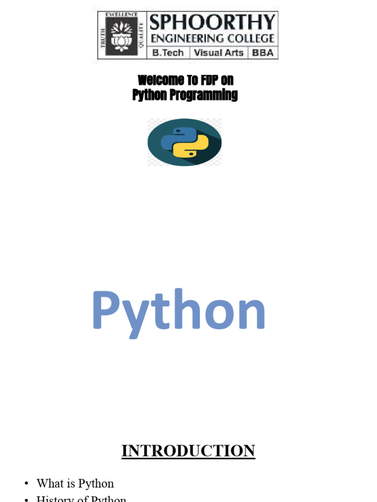 Overview of Python Programming Basics | PDF | Python (Programming ...