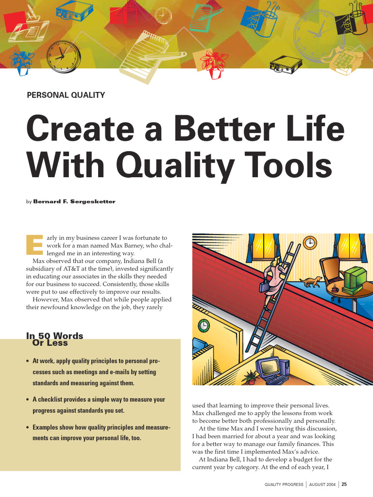Enhancing Life with Quality Principles | PDF