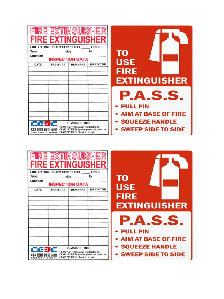 Fire Ex Tag | PDF