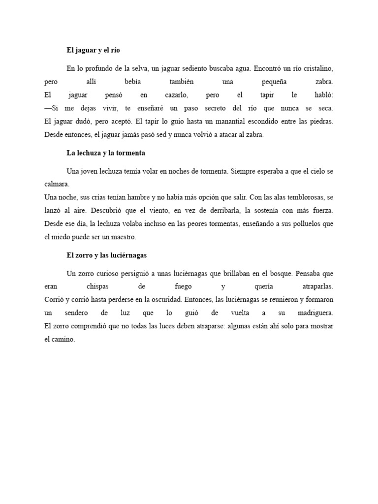 Lecciones de vida en la selva | PDF