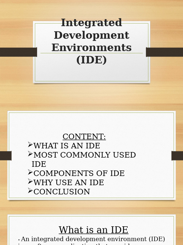 Integrated Development Environments (IDE) | PDF