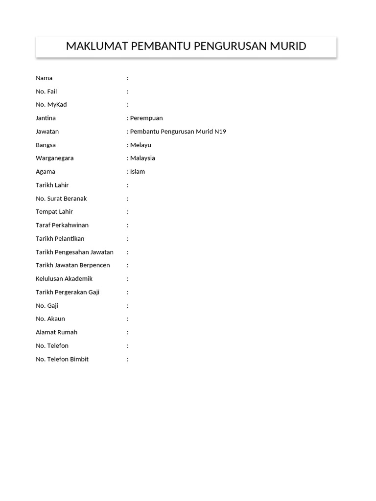 Contoh Rekod PPM 2022 | PDF