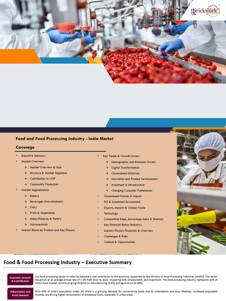 India Food Processing Industry Overview | PDF | Drink | Agriculture