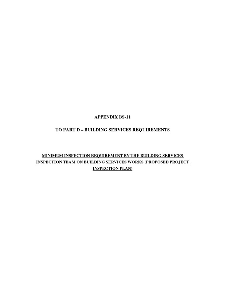 Building Services Inspection Requirements | PDF | Elevator | Duct (Flow)