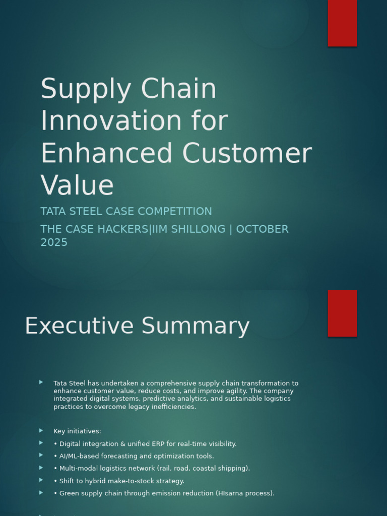 Tata Steel Executive Summary 2slides | PDF