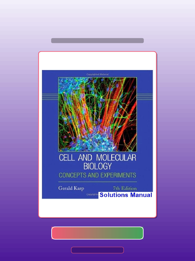 Get PDF of Cell and Molecular Biology Concepts and Experiments 7th ...