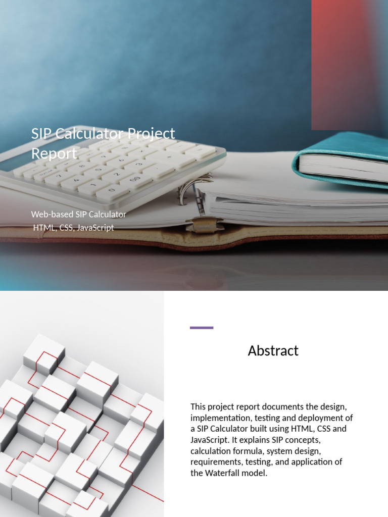 Web-Based SIP Calculator Project Report | PDF | Java Script | Html