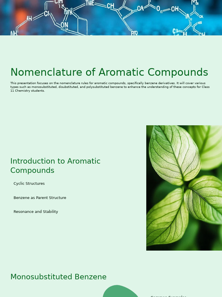 Nomenclature of Aromatic Comp... | PDF | Benzene | Aromaticity