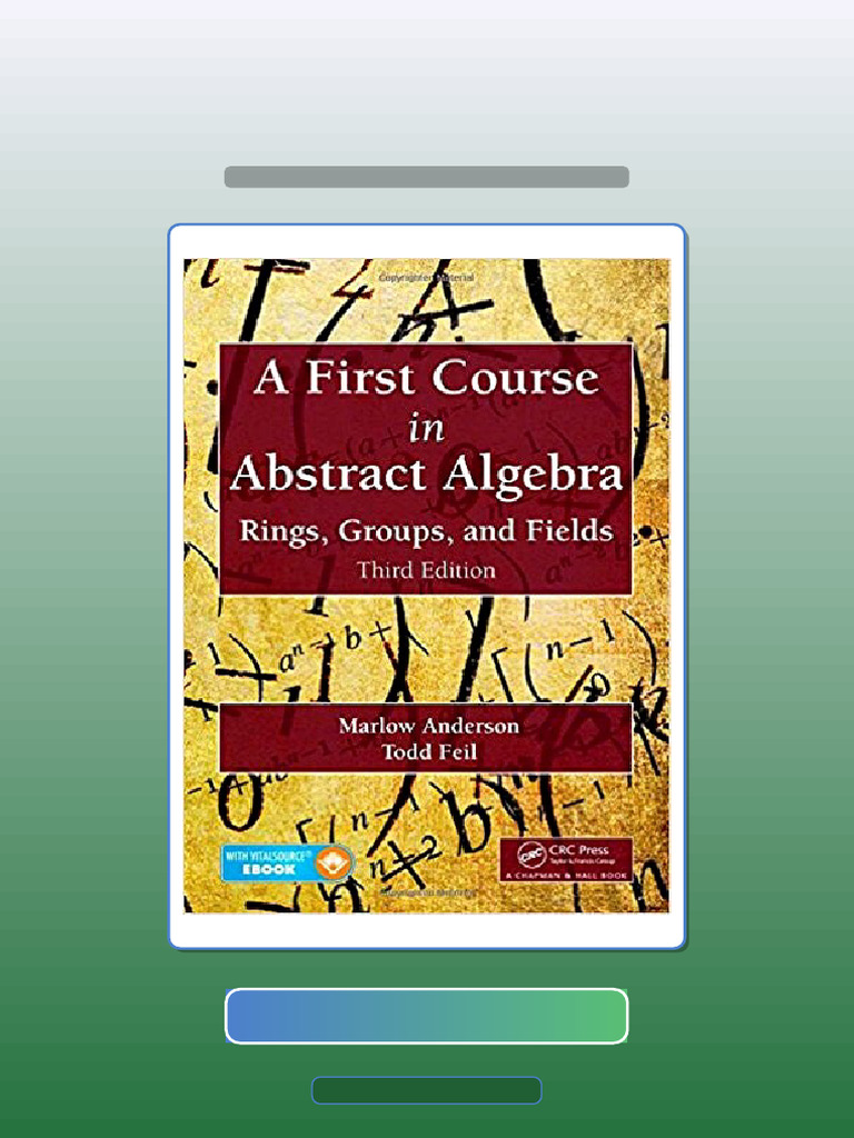 Get PDF of First Course in Abstract Algebra Rings Groups and Fields 3rd ...