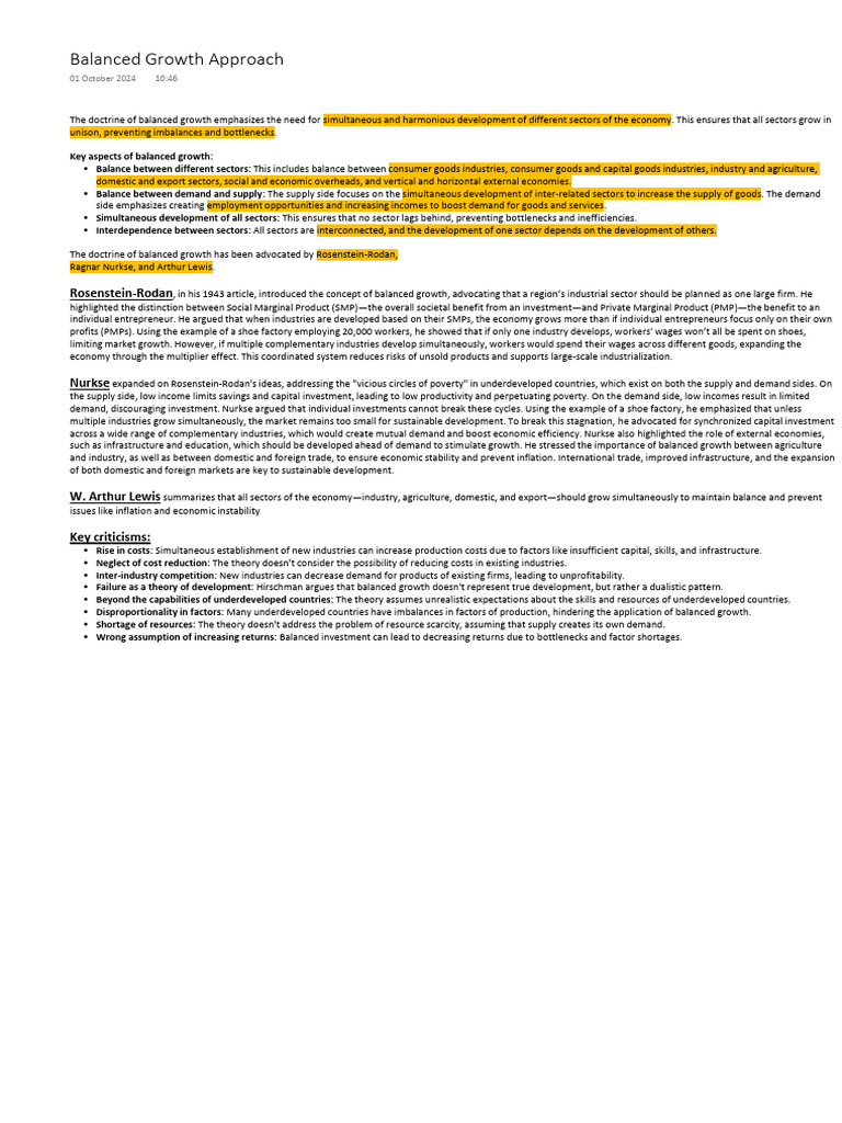 Balanced Growth Approach | PDF | Poverty | Poverty & Homelessness