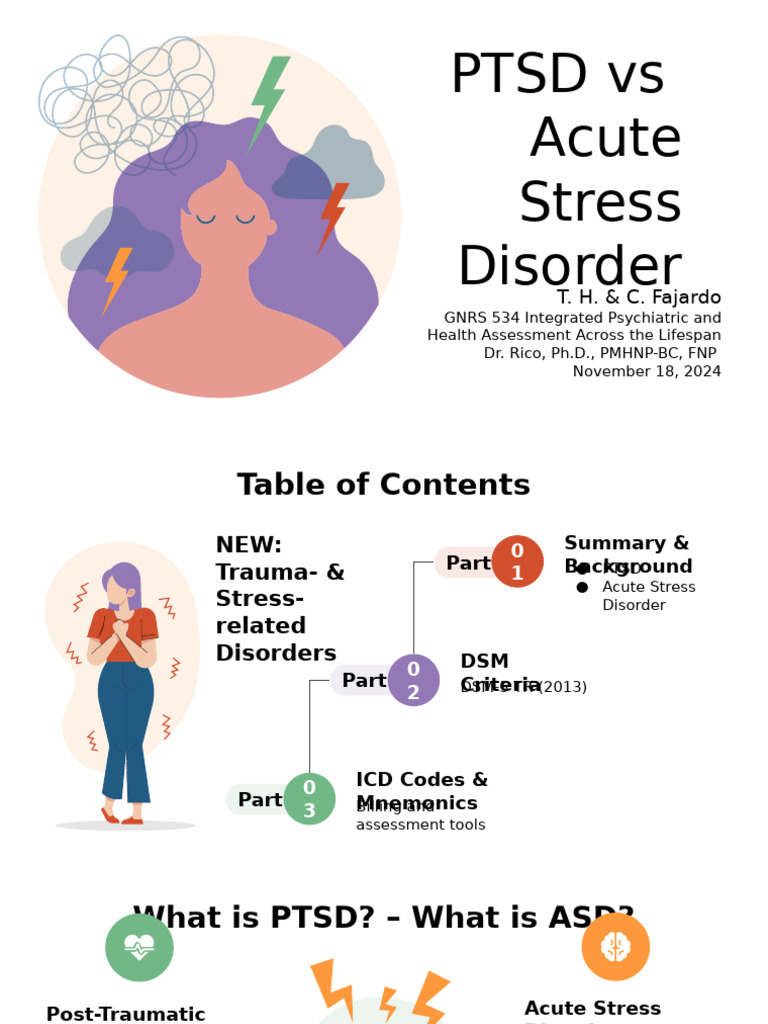 PTSD Vs Acute Stress Disorder | PDF | Psychological Trauma | Mental ...