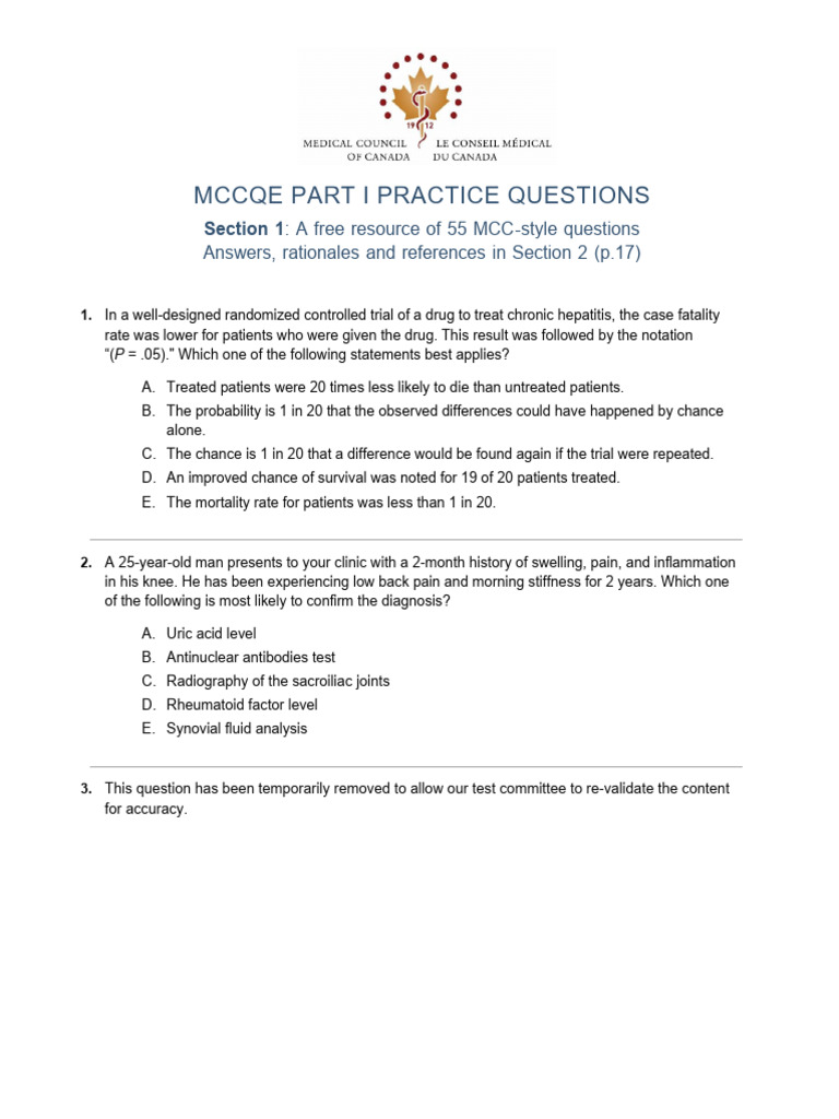 MCCQE Part I Practice Questions | PDF | Pregnancy | Childbirth