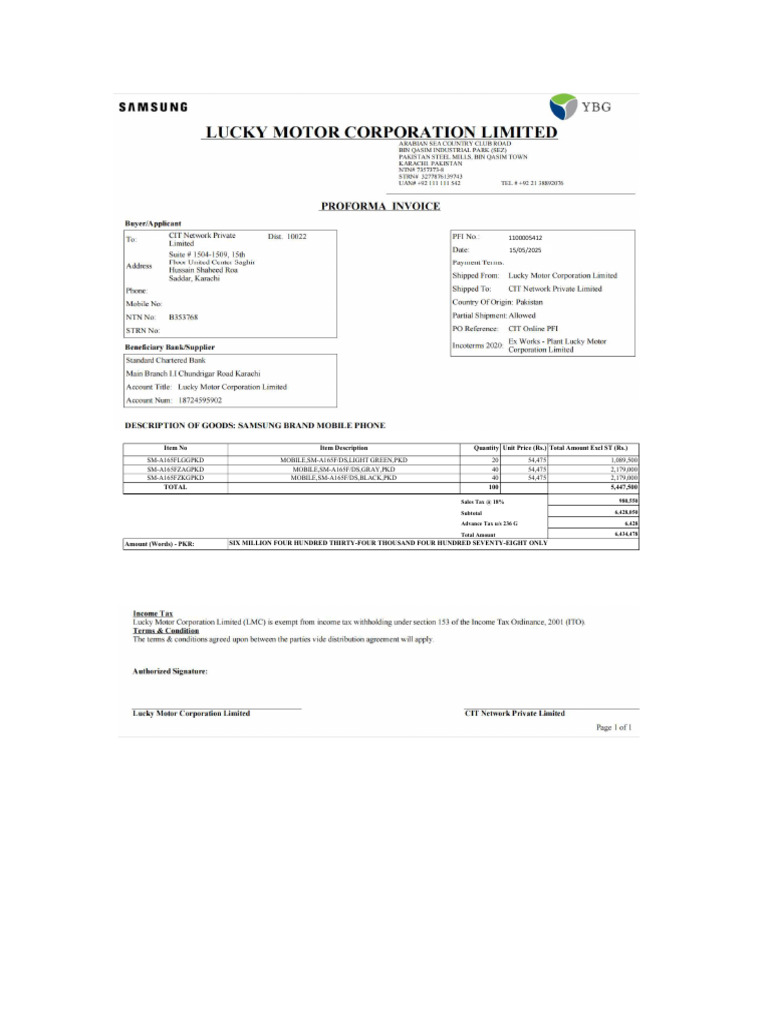 Mobile Purchase Invoice Summary | PDF