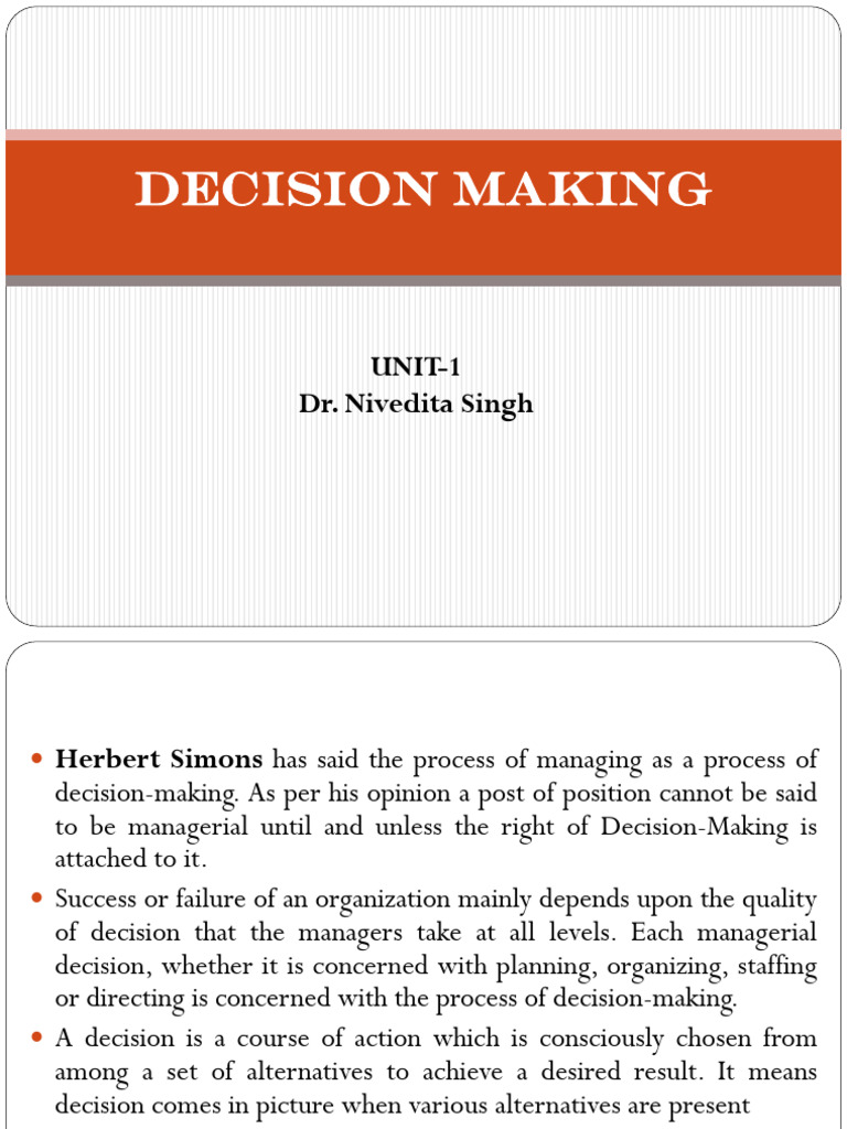 Decision-Making in Management | PDF | Game Theory | Decision Making