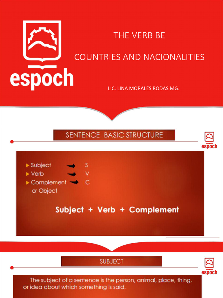 Verb Be - Countries and Nationalities - Corregido | PDF
