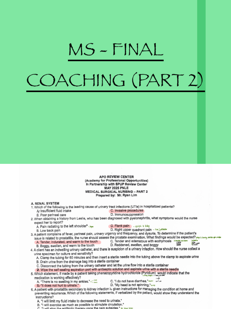 Ms Final Coaching Part 2 | PDF