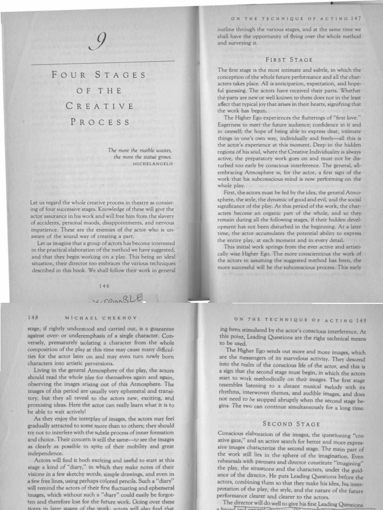 Four Stages Creative Process Mchekhov Pdf
