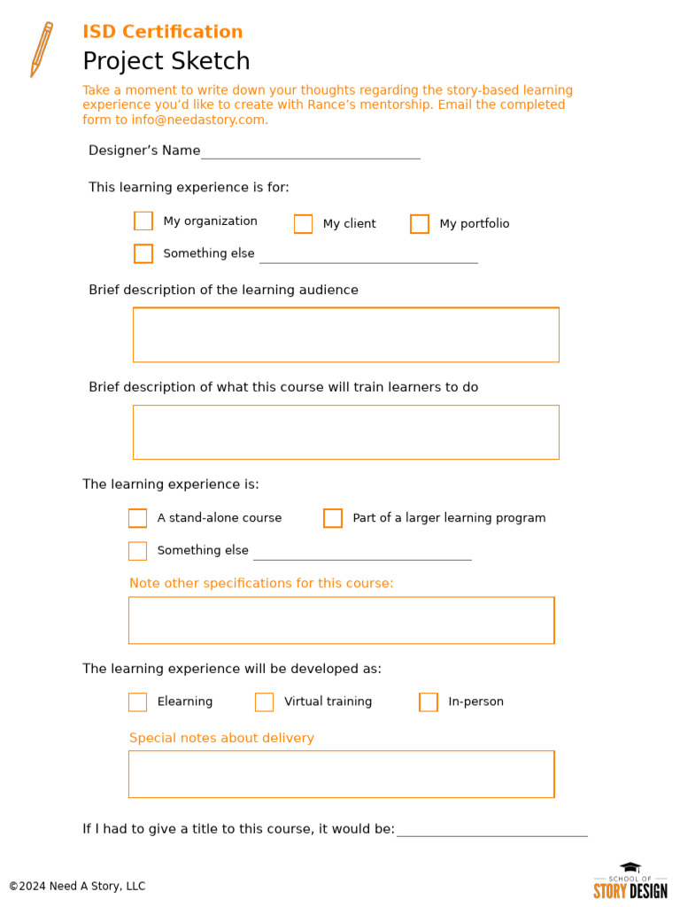 Story-Based Learning Project Sketch | PDF