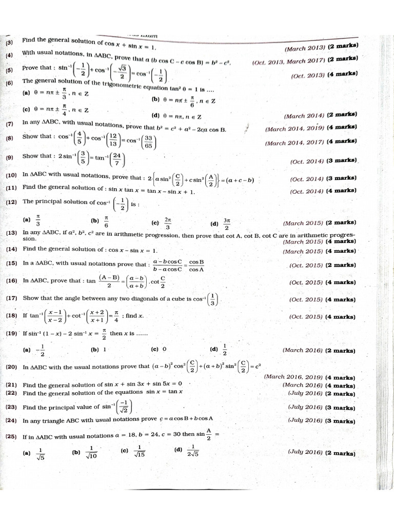 Trigonometric Function 2 | PDF