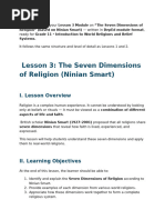 Ninian Smart's Seven Dimensions of Religion | PDF | Religious Faiths ...