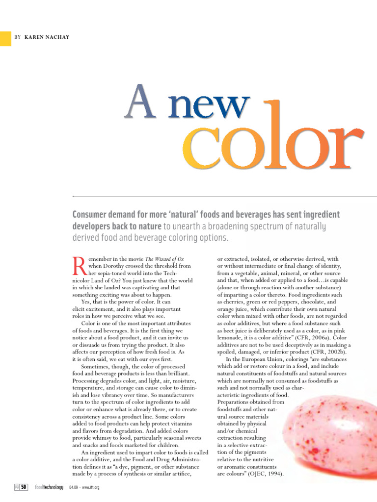Natural Food Coloring Trends 2023 | PDF