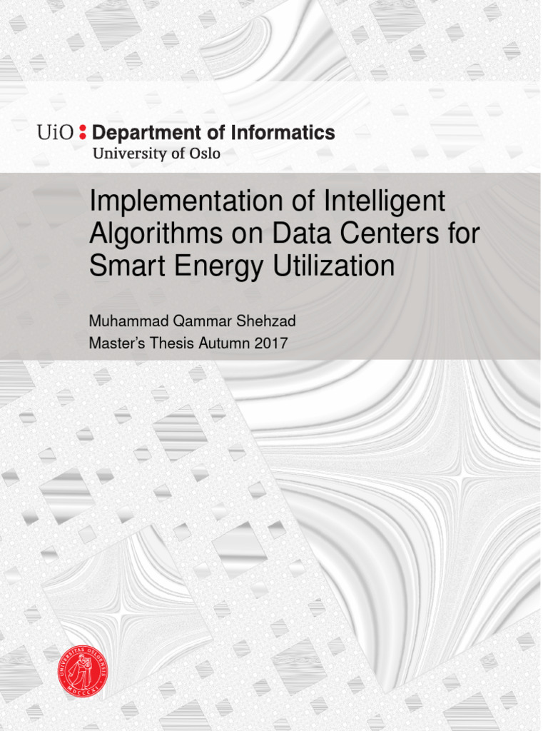 Implementationof Intelligent Algorithms On Data Centre For Smart Energy ...