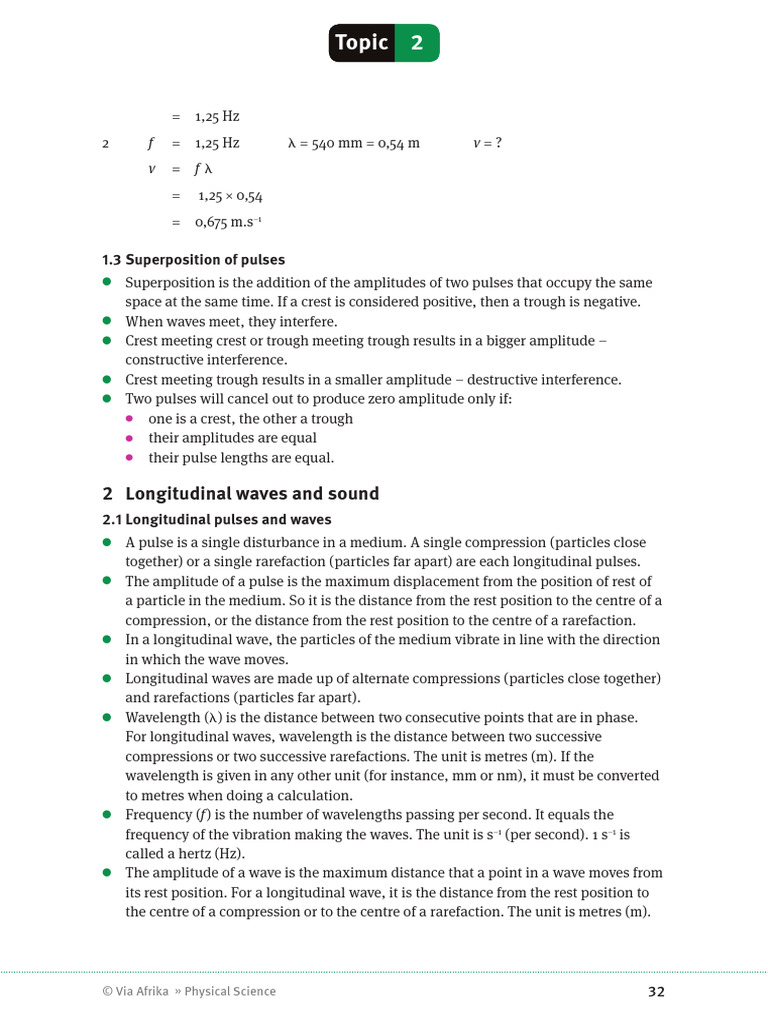 Waves and Light Grade 10 | PDF | Waves | Wavelength