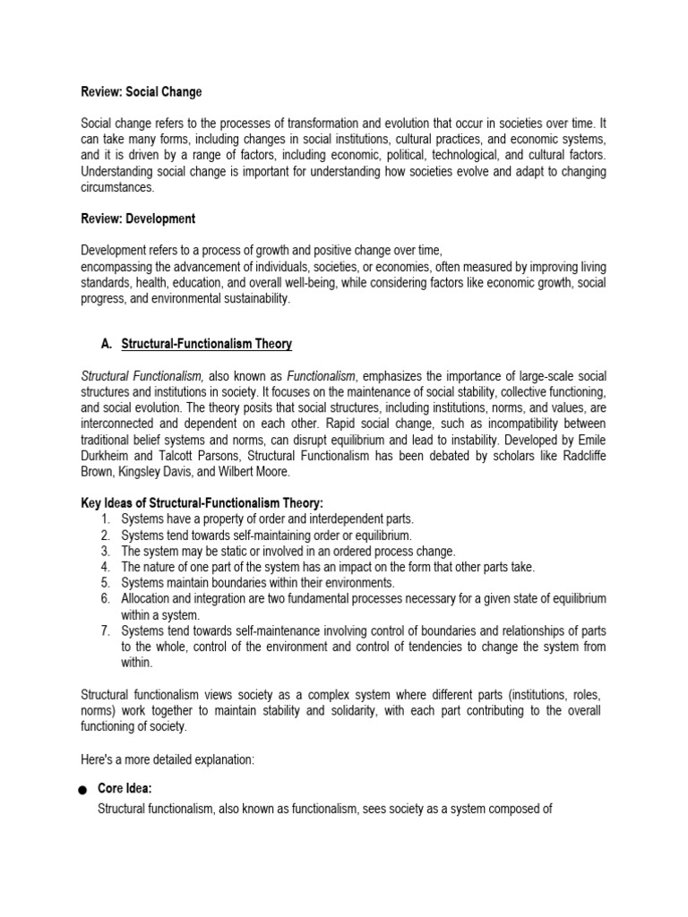 Hbse5 - g5 - Social Change and Development Theories | PDF ...