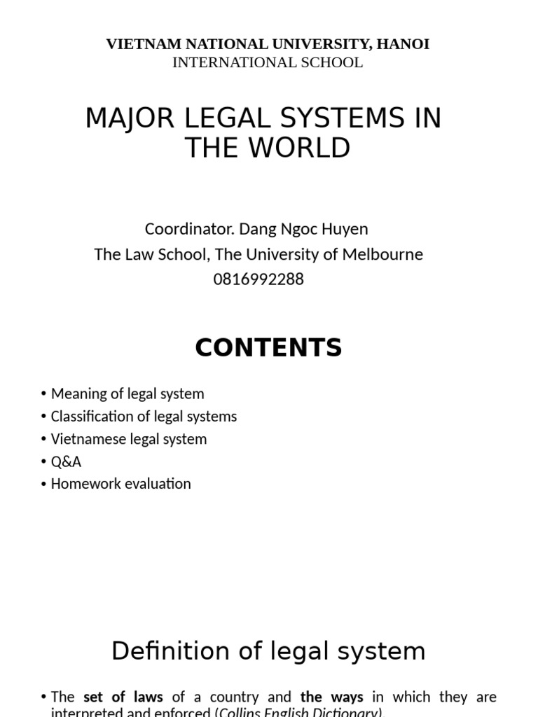 Major Global Legal Systems Explained | PDF | Common Law | Civil Law ...