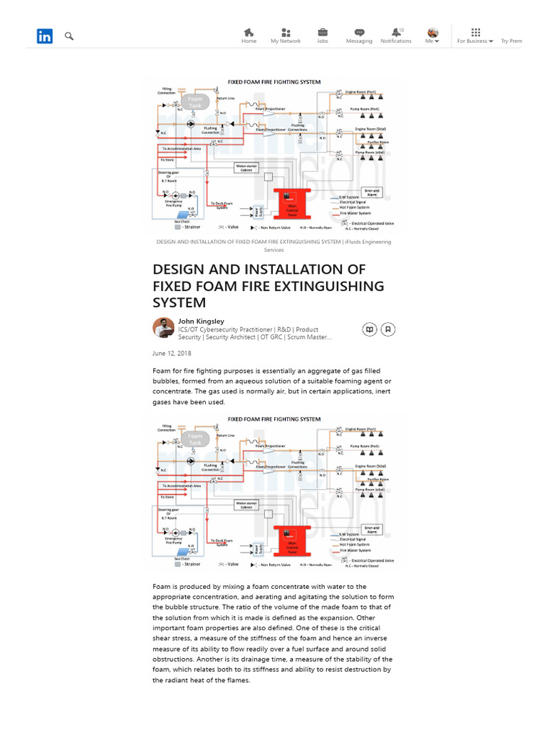 Design and Installation of Fixed Foam Fire Extinguishing System ...