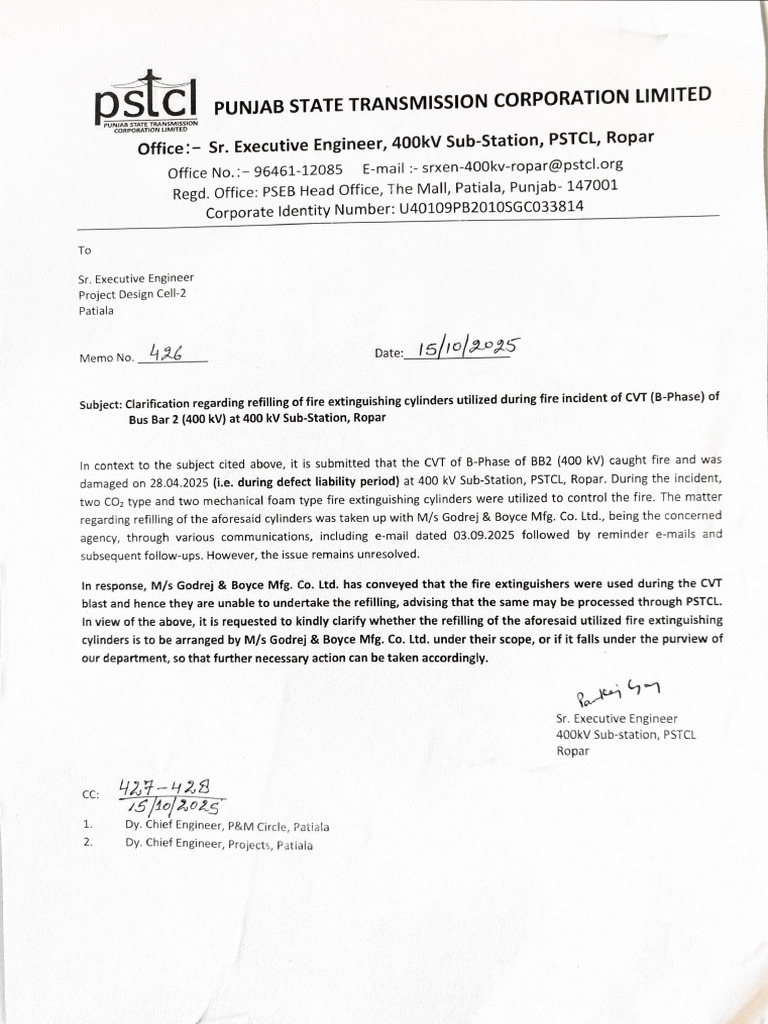 Memo No - 426 Dated 15-10-2025 15-Oct-2025 16-29-31 | PDF