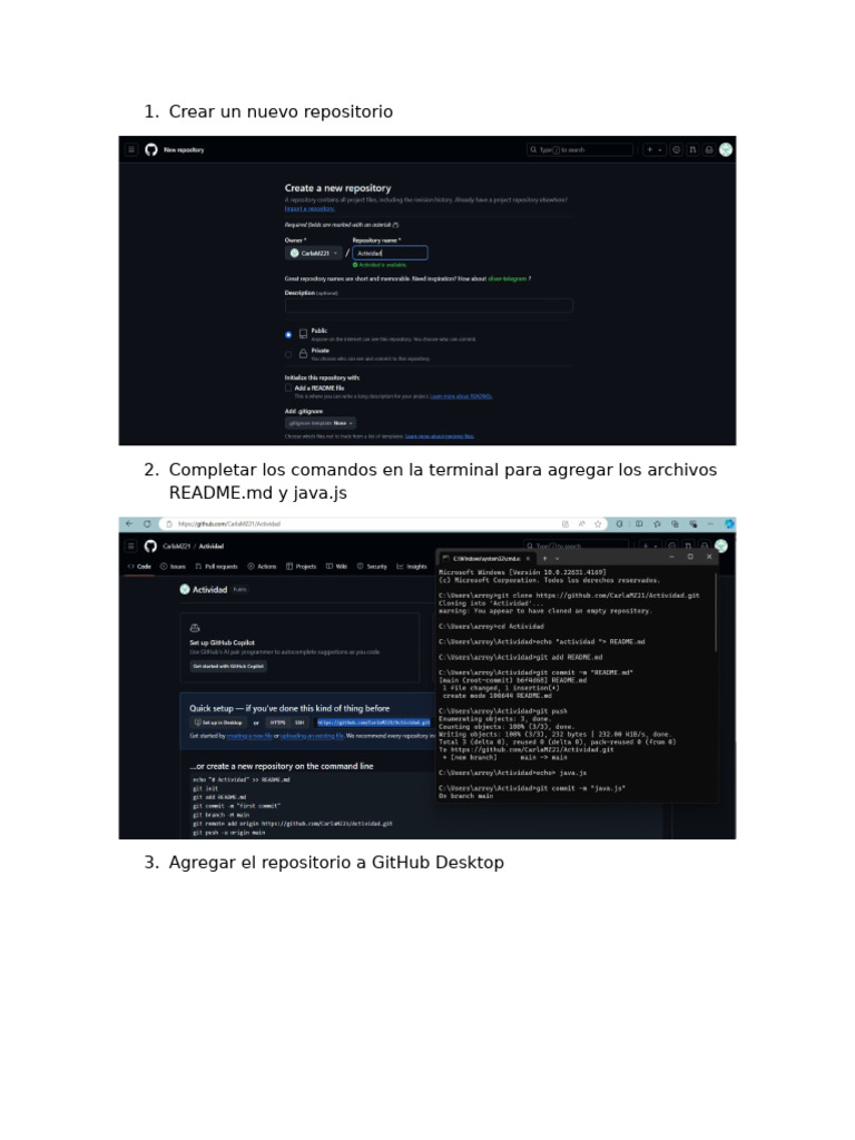 Guía para gestionar repositorios en GitHub | PDF