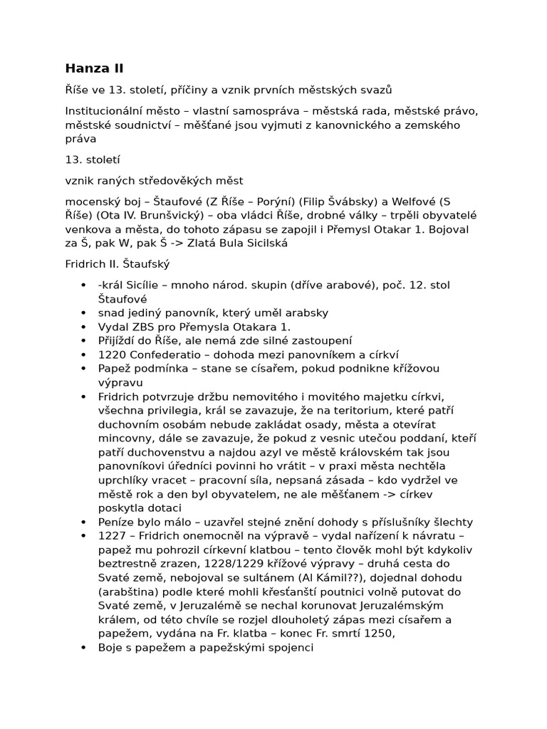Hanza II | PDF