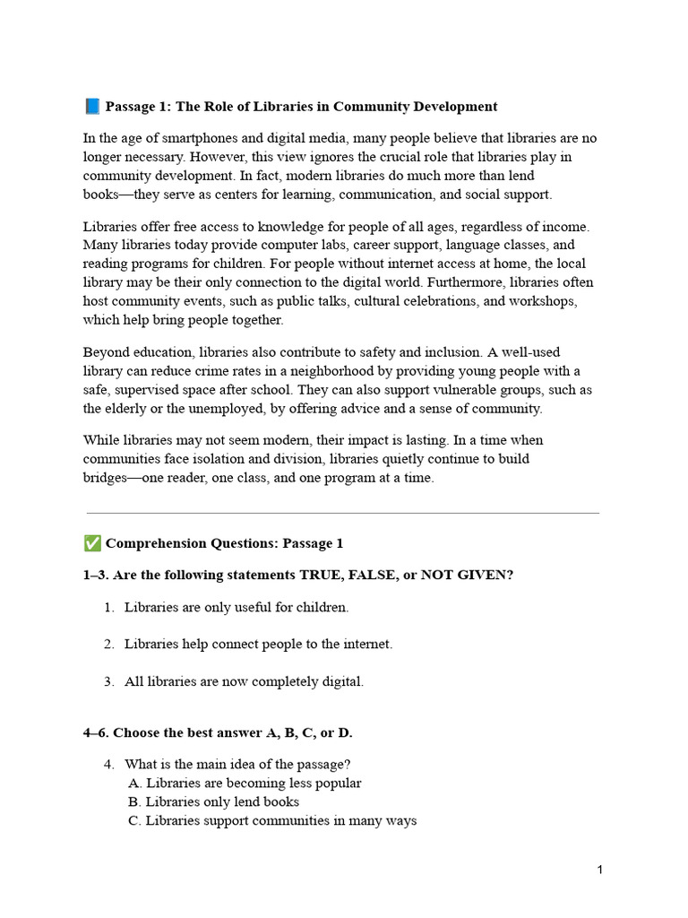 Reading+ Vocab Practice Tasks Unit 1 (Grade 9) | PDF | Libraries