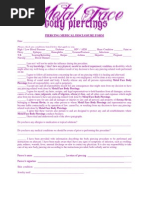 Body Piercing Training Workbook | PDF | Infection | Skin