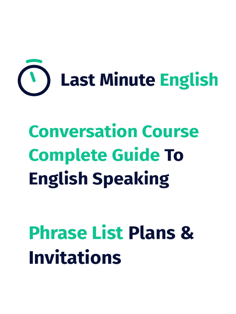 English Phrases for Invitations & Plans | PDF