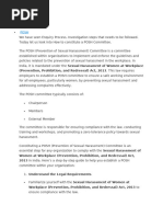 Posh Committee Formation Guidelines | PDF