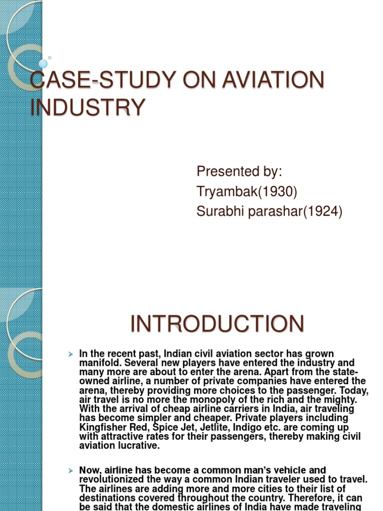 Indian Aviation Industry Case Study | PDF | Airlines | Industries