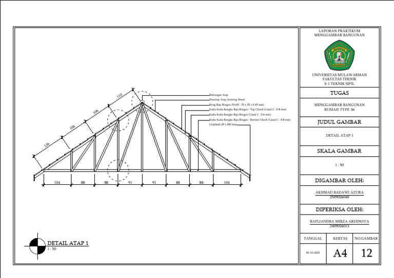 Detail Atap Baja Ringan untuk Bangunan | PDF
