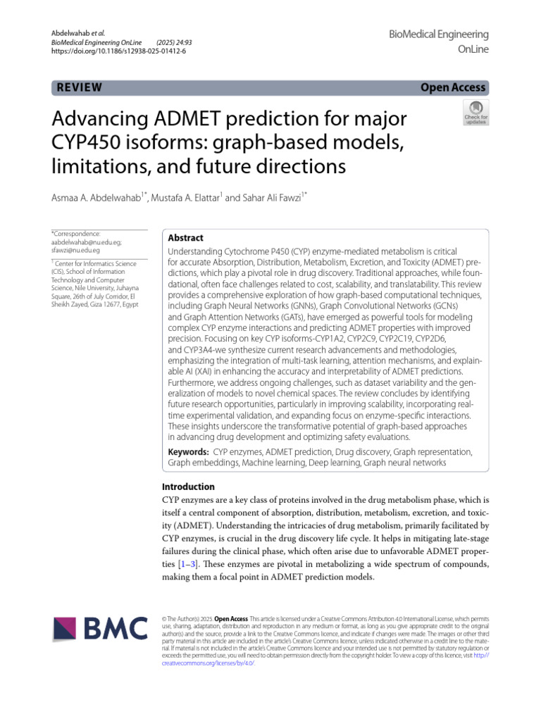 Graph-Based ADMET Prediction for CYP450 | PDF | Drug Metabolism | Pub Med