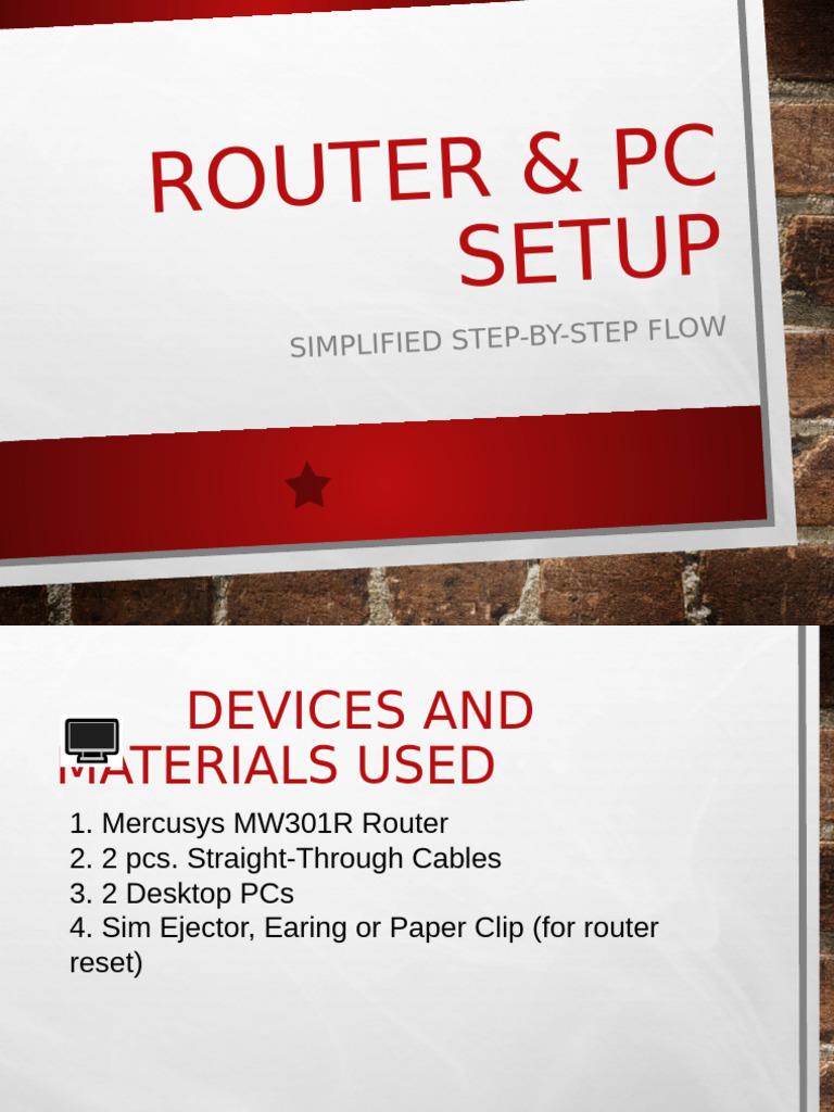 Router and PC Setup Guide | PDF | Ip Address | Router (Computing)