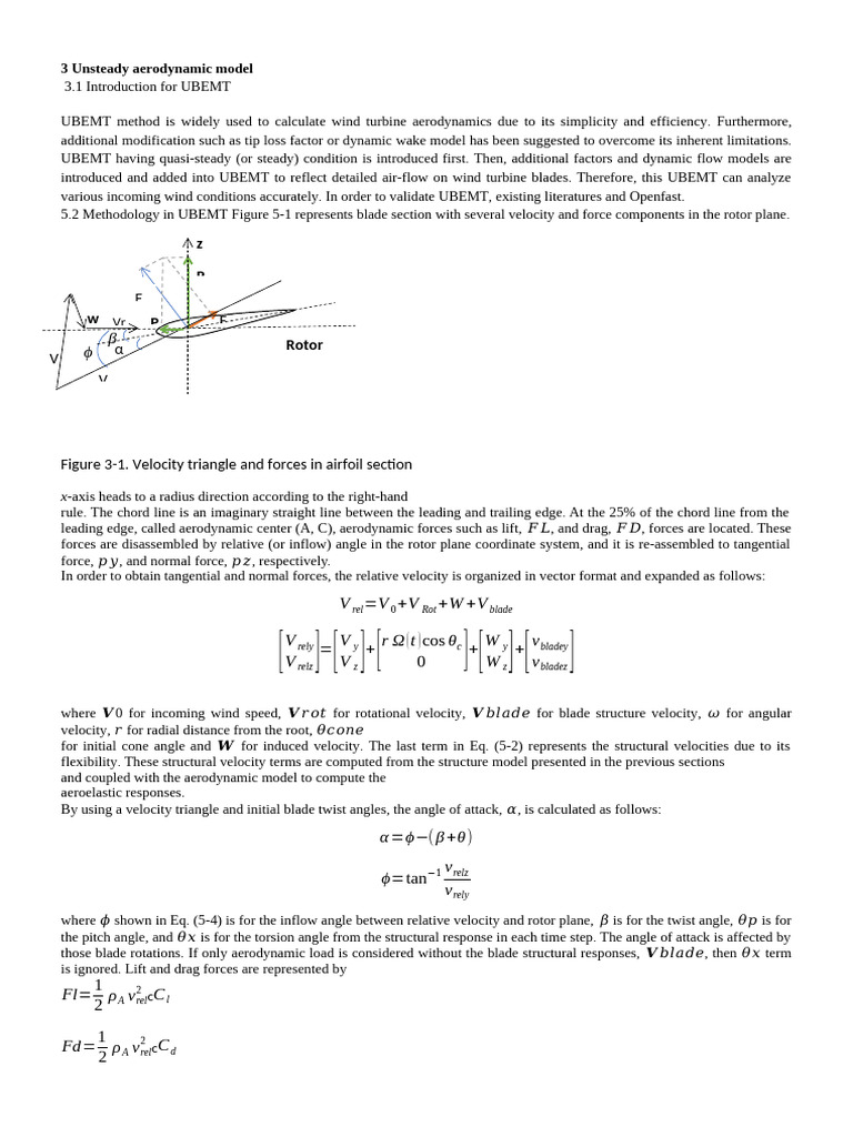 3 Unsteady Aerodynamic Model | PDF | Turbine | Lift (Force)