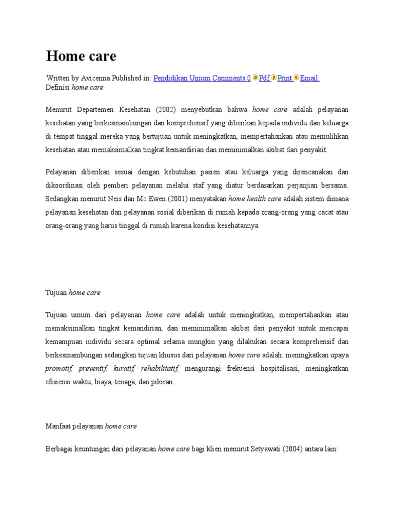 Home Care Adalah Pdf