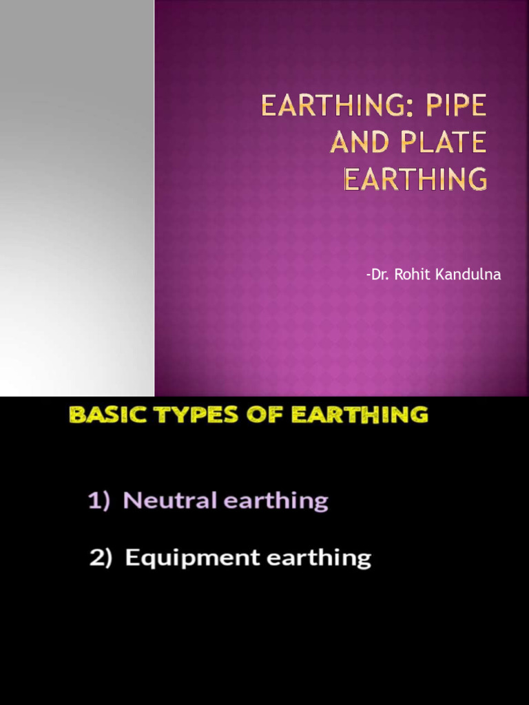 Pipe and Plate Earthing | PDF