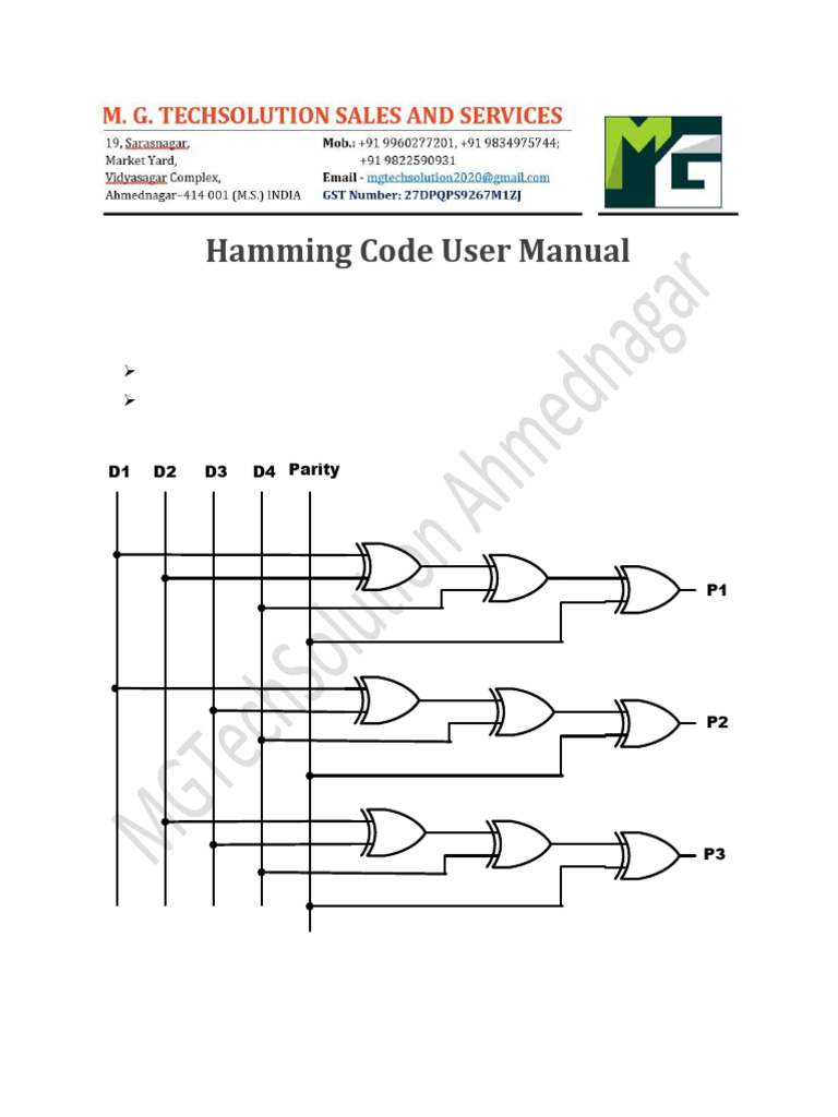 Hamming Code Error Detection Study | PDF | Error Detection And ...