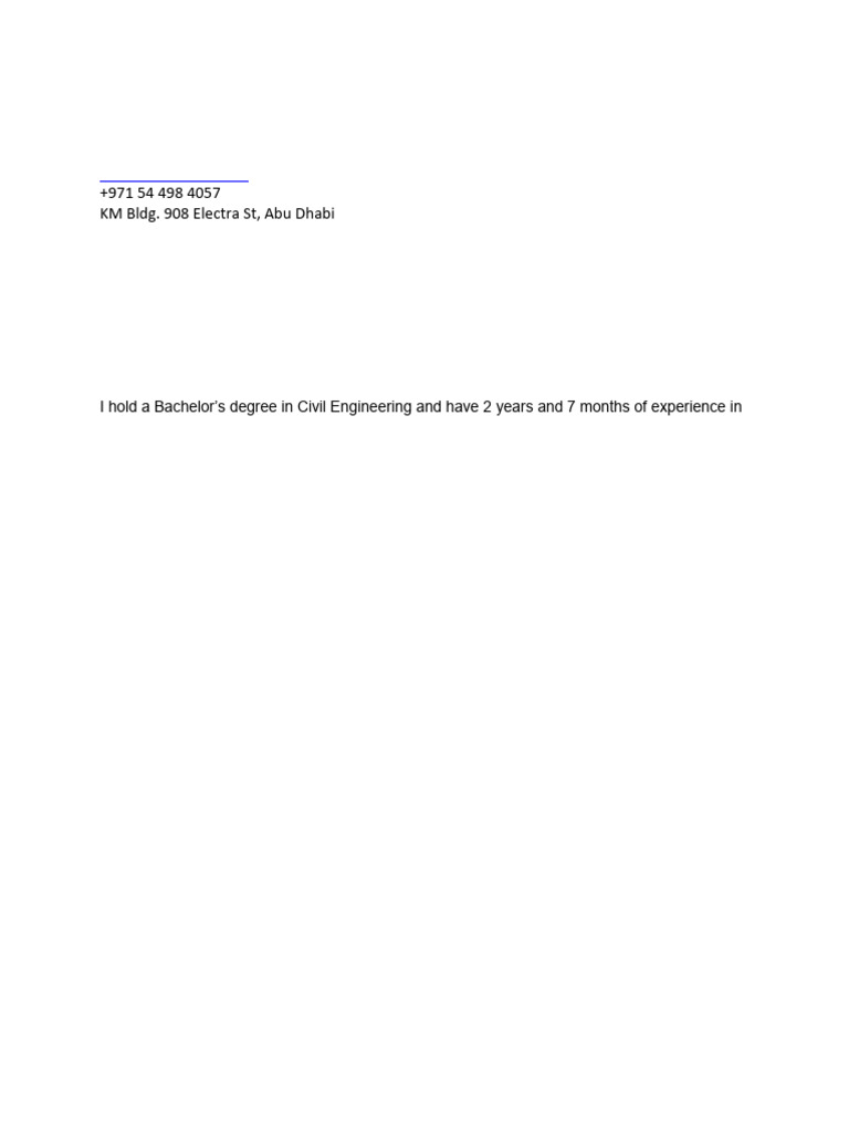 Cover Letter | PDF