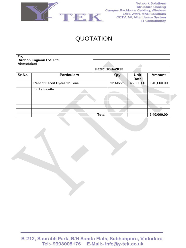 Archon CCTV Invoice 13.12.12 | PDF