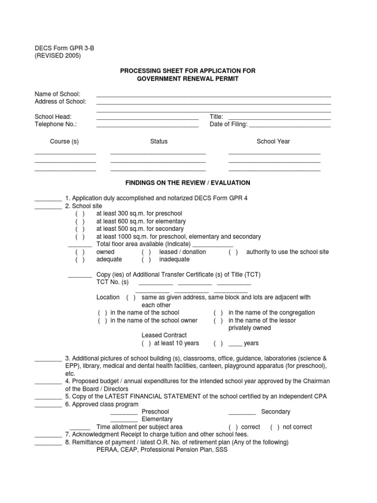 GPR 3-B Application Processing Guide | PDF | Academic Degree | Bachelor ...