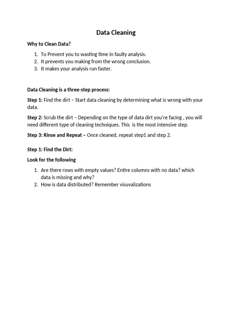 Data Cleaning | PDF