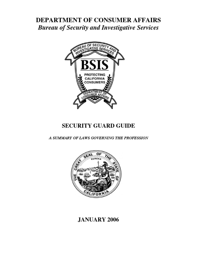 Security Guard Laws and Training Guide | PDF | Technology & Engineering